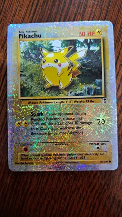 2002 Pokemon Legendary Collection Pikachu 86/110 Reverse Holo Foil ALTERED / DMG - Image 1