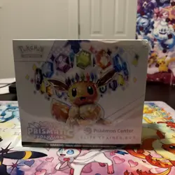 Pokemon Center Prismatic Evolutions ETB New Sealed (ding in corner) - Image 1