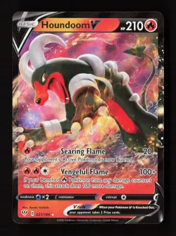 Houndoom V 021/189 Holo V Rare Darkness Ablaze Pokemon Near Mint - Image 1