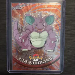 2000 Topps Chrome Pokemon: Nidoking #34 - NM - Image 1