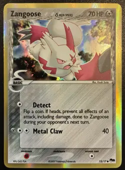 Zangoose Delta Species Holo 15/17 Pop Series 5 Pokemon TCG 2007 LP - Image 1