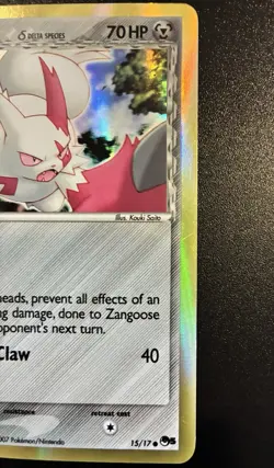 Zangoose Delta Species Holo 15/17 Pop Series 5 Pokemon TCG 2007 LP - Image 3