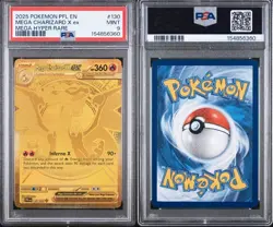 2025 POKEMON PFL EN MEGA CHARIZARD X ex MEGA GOLD HYPER RARE #130 PSA 9 MINT - Image 3