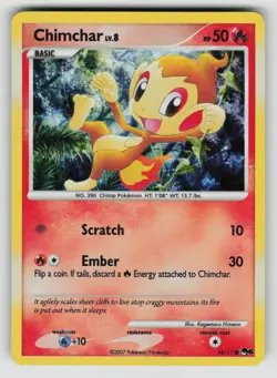 Chimchar 14/17 Common POP Series 6 Pokemon Holo LP - Image 1