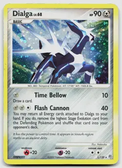 Dialga 1/130 Diamond & Pearl Holo Pokemon MP - holo bleed - Image 1