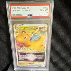 Pokemon TCG Dragonite VSTAR 050/078 Pokemon GO Holo EN PSA 10 2022 - Image 1