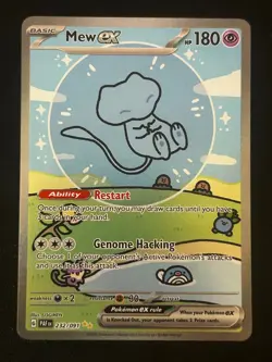Pokemon Mew ex 232/091 SV Paldean Fates SIR Holo Full Art English Mint Condition - Image 1