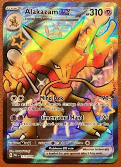 Pokemon Alakazam ex 215/091 (Shiny Ultra Rare) SV: Paldean Fates - Image 1