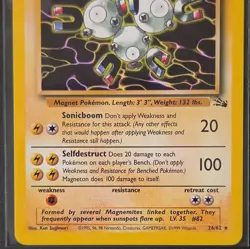 Wizards of the Coast Pokemon TCG Magneton Fossil 26/62 non holo Rare Unlimited - Image 3
