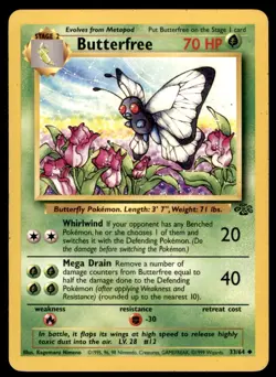 Butterfree 33/64 Uncommon Jungle Pokemon Unlimited Lightly Played - Image 1