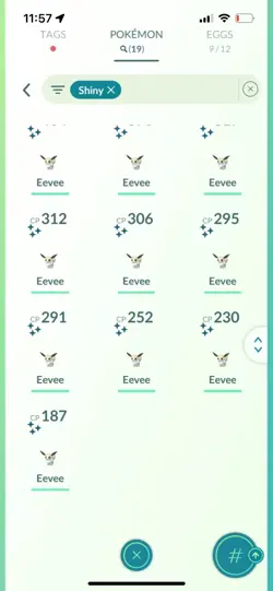 Pokemon Go (Stage 28) Shiny Eeveelutions ( 19 Shinys ) - Image 4