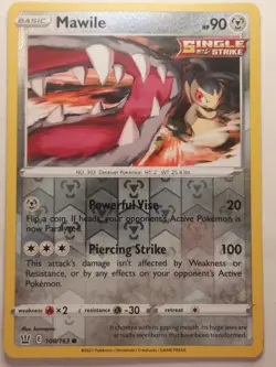 Pokemon TCG Mawile Sword & Shield - Battle Styles 100/163 Reverse Holo Common MP - Image 1