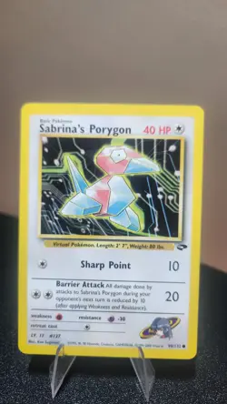 Sabrina's Porygon 98/132 Common Gym Challenge Pokemon Unlimited NM - Image 1