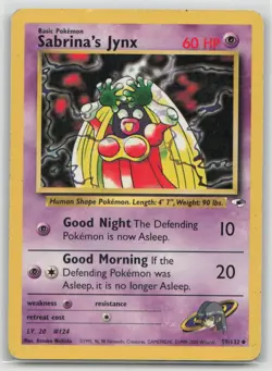 Sabrina's Jynx 59/132 Uncommon Gym Heroes Pokemon Unlimited Damaged - Image 1