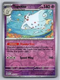 Togekiss 072/191 Rare Surging Sparks Pokemon Reverse Holo Near Mint - Image 1