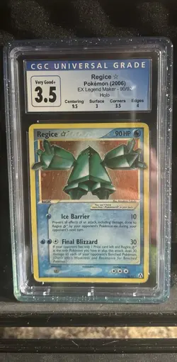 Regice 2006 Pokemon Legend Maker Gold Star CGC 3.5 #90 - Image 1