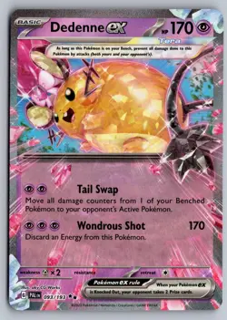 Dedenne ex 093/193 Double Rare Paldea Evolved Pokemon Holo Near Mint - Image 1