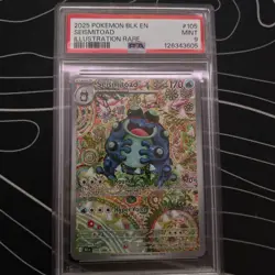 2025 POKEMON BLK EN-BLACK BOLT ILLUSTRATION RARE #105 SEISMITOAD PSA 9 - Image 1