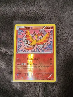 Moltres 9/124 XY Fates Collide Reverse Holo Rare Near Mint Pokemon - Image 1