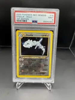 The Pokemon Company Steelix 15/111 Neo Genesis Holo Rare 1st Ed PSA 9 EN - Image 1