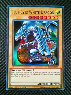 Blue-Eyes White Dragon LCKC-EN001 1st Edition Ultra Rare YuGiOh - Image 1