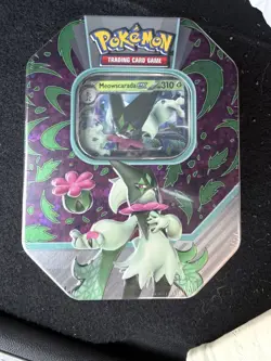 Pokemon TCG Paldea Partners Tin – Meowscarada EX – 2023 – Sealed - Image 1