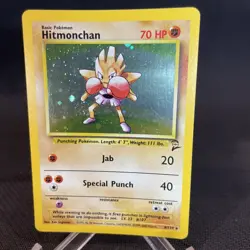 Pokemon TCG Hitmonchan Base Set 7/102 Holo Unlimited Holo Rare LIGHT PLAY - Image 1