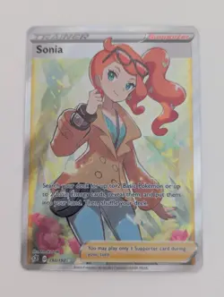 Sonia 192/192 - Full Art Ultra Rare Pokemon TCG 2020 - Rebel Clash - NM - Image 2