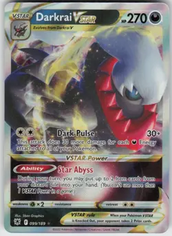 Darkrai VSTAR 099/189 VSTAR Rare Astral Radiance Near Mint - Image 1