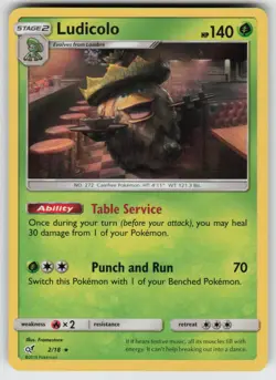 Holo Ludicolo 2/18 Rare Detective Pikachu Near Mint - Image 1
