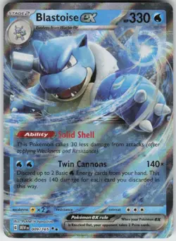 Blastoise ex 009/165 Double Rare 151 Near Mint - Image 1