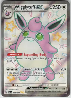 Wigglytuff ex 222/091 Shiny Ultra Rare Paldean Fates Near Mint - Image 1