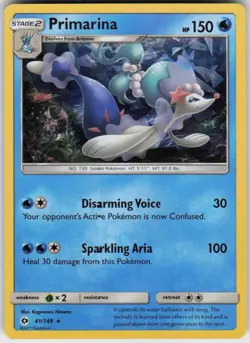 Primarina (Cracked Ice Holo) 41/149 Holo Rare Deck Exclusives Lightly Played - Image 1