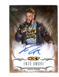 WWE Enzo Amore 2016 Topps Undisputed Bronze On Card Autograph SN 56 of 99 - Image 1