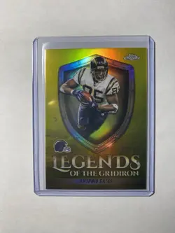 2025 Topps Chrome Antonio Gates Legends of the Gridiron Yellow Refractor #/275 - Image 1