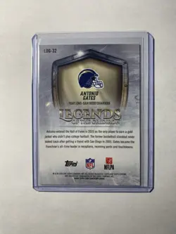 2025 Topps Chrome Antonio Gates Legends of the Gridiron Yellow Refractor #/275 - Image 2