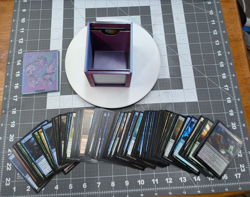 MTG Commander Deck Box Printed in Blue Green Pink PLA with Approx 100 cards. - Image 4