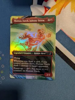 Human Torch, Johnny Storm (Borderless) Marvel Super Heroes Foil - Image 1