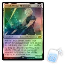 FOIL CLOUD, MIDGAR MERCENARY Final Fantasy FIN Magic MTG MINT CARD - Image 1