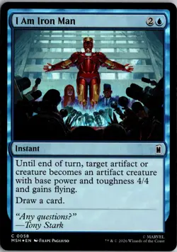 I Am Iron Man 58 Common Marvel Super Heroes Magic: The Gathering Foil Near Mint - Image 1