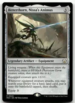 Bitterthorn, Nissa's Animus #45 (NM) March of the Machine MOC Magic MTG - Image 1