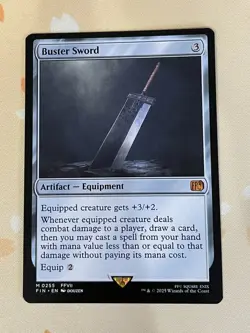 Magic The Gathering, Buster Sword, ENG, VLP/NM - Image 1