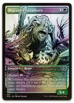 Migratory Greathorn (Showcase) #297 (Foil) (NM) Ikoria IKO Magic MTG - Image 1