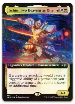 Isshin, Two Heavens as One (Extended Art) #488 (Foil) NM Kamigawa Neon Dynasty - Image 1