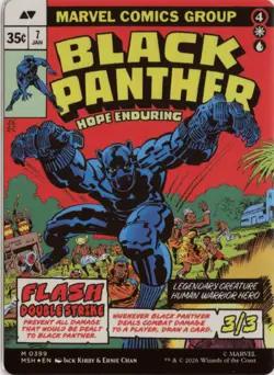 King T'Challa (Borderless) FOIL 399 MSH Marvel Super Heroes NM - Image 1