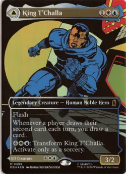 King T'Challa (Borderless) FOIL 399 MSH Marvel Super Heroes NM - Image 2