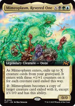 Mimeoplasm Revered One Extended Art 0392 MTG Aetherdrift Mythic NP - Image 1