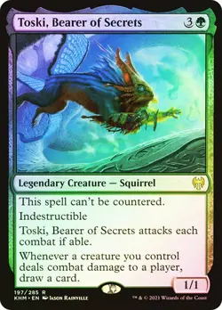 Magic The Gathering MTG TOSKI, BEARER OF SECRETS FOIL Kaldheim NM Near Mint - Image 1