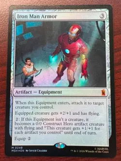 🌈 Iron Man Armor (FOIL) Mythic MTG Marvel Super Heroes - NM - Image 1