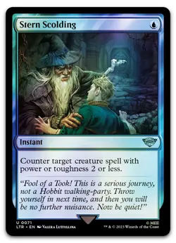 Stern Scolding #71 (Foil) (NM) Lord of the Rings LTR Magic MTG - Image 1